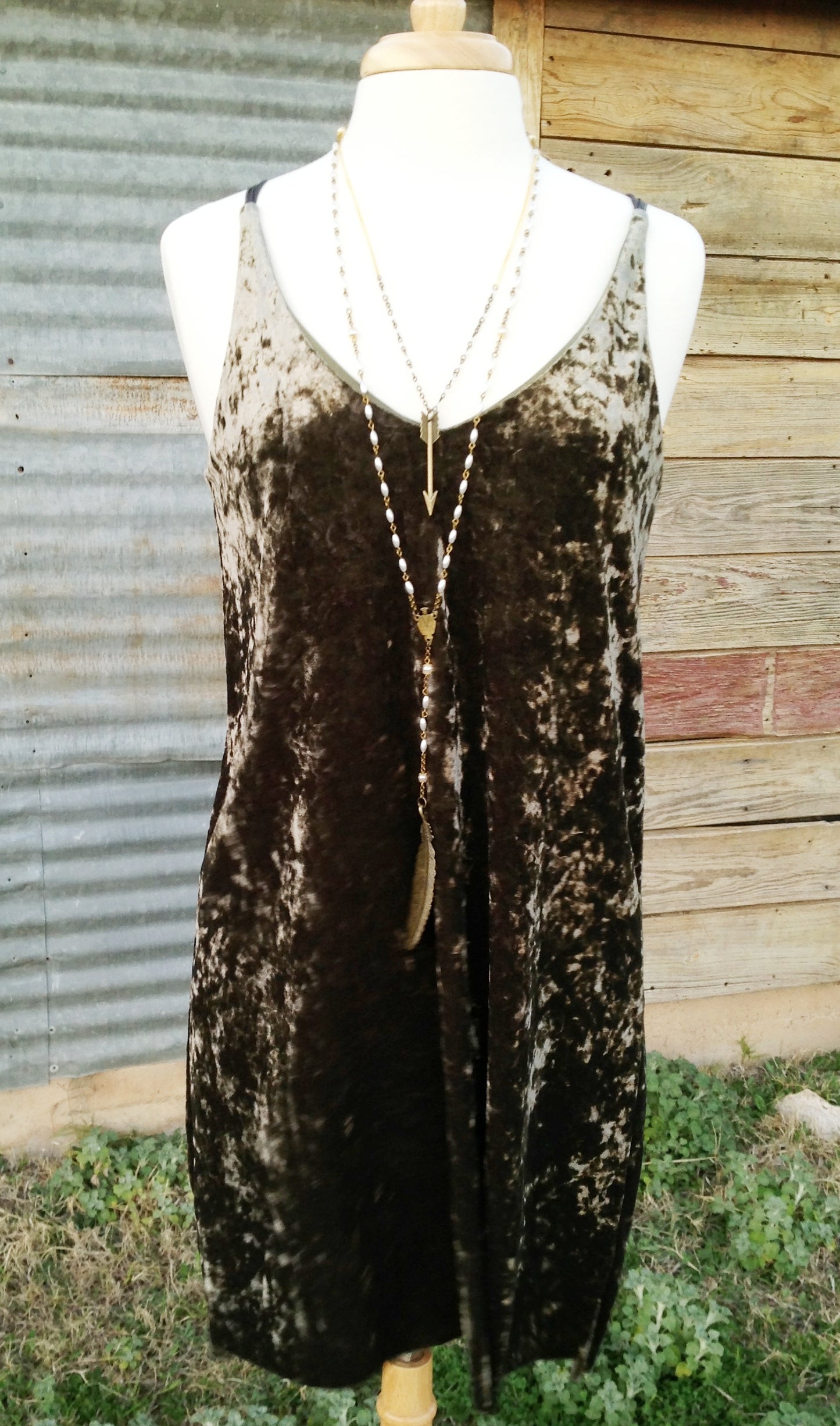 Velvet Criss Cross Dress - The Desert Paintbrush