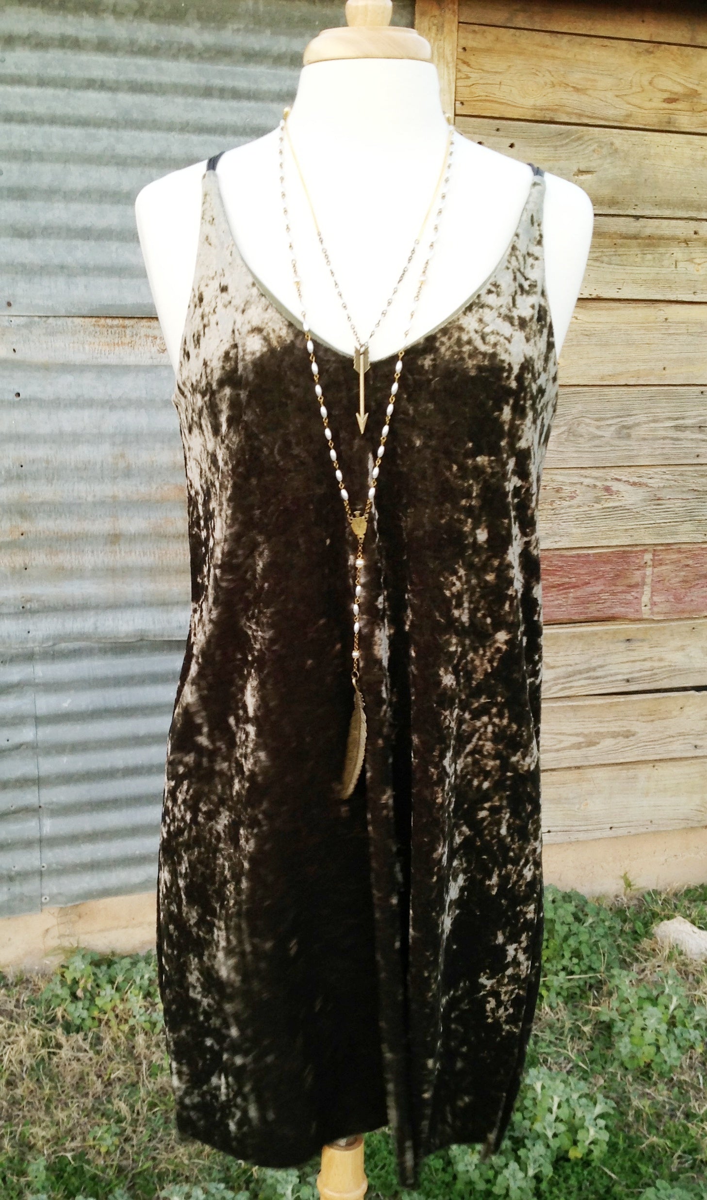 Velvet Criss Cross Dress - The Desert Paintbrush