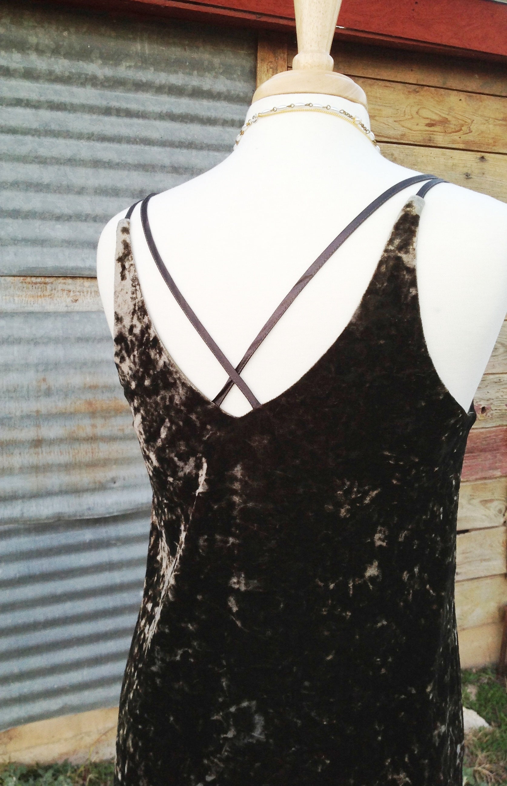 Velvet Criss Cross Dress - The Desert Paintbrush